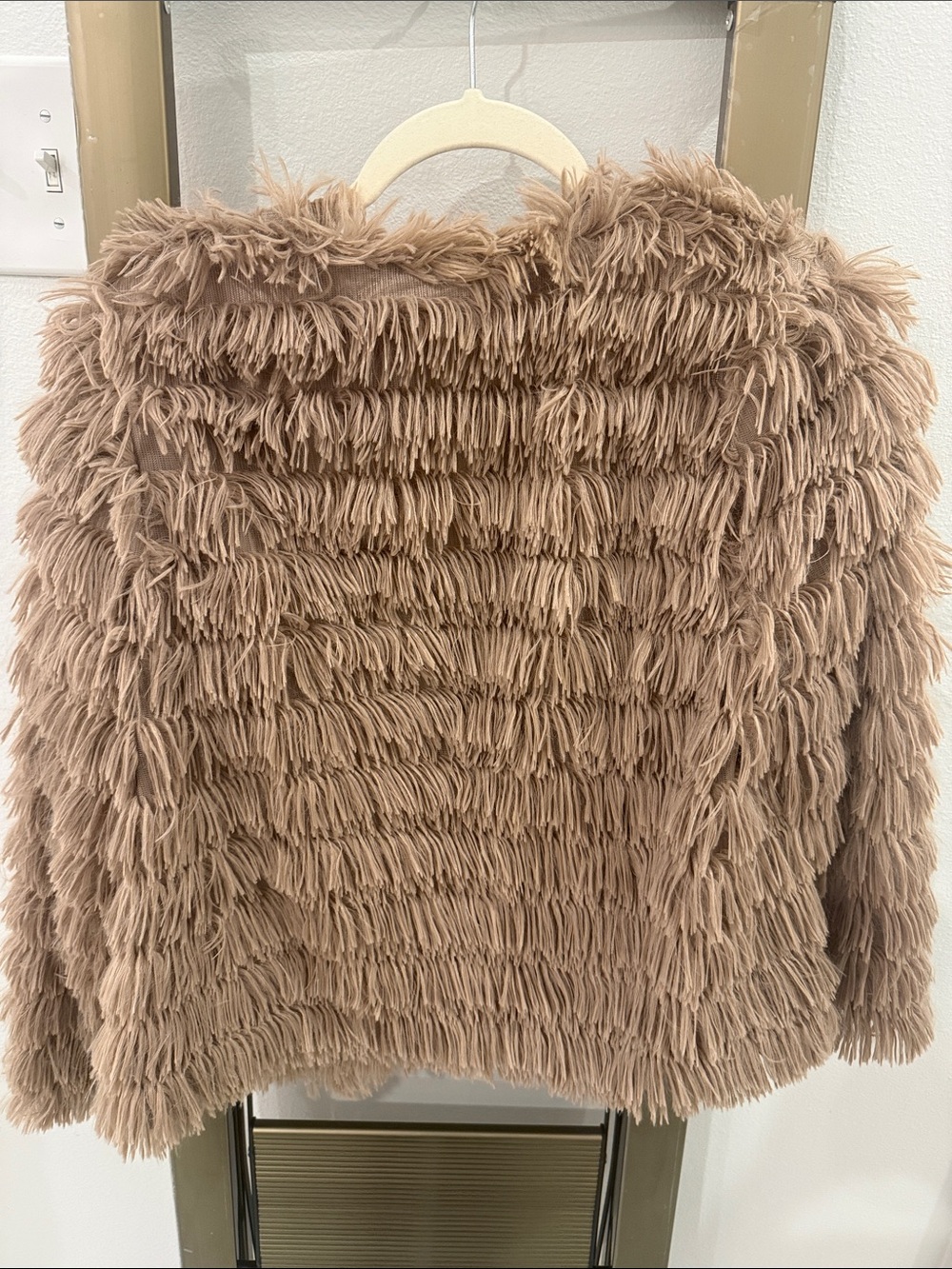 She + Sky Taupe Faux-Fur Teddy Jacket - Picture 2 of 3